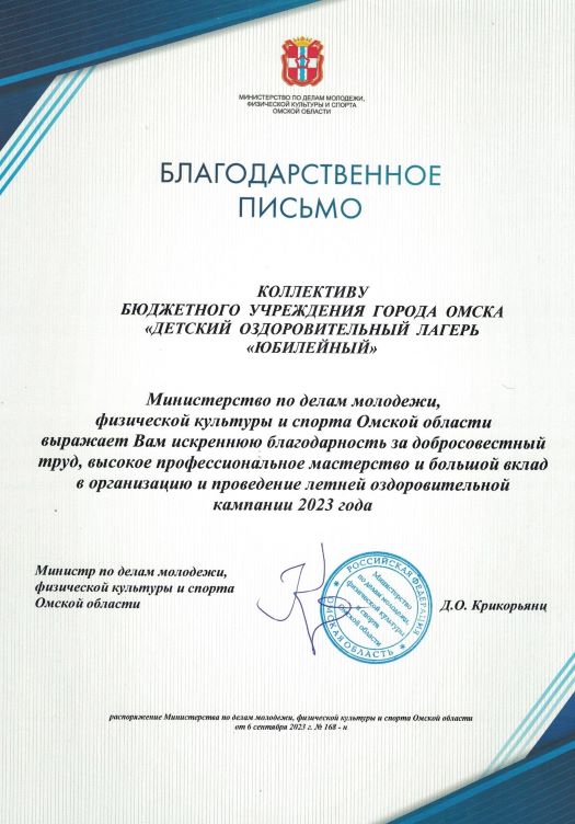 Итоги лета 2023 г.